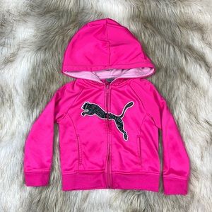 2T Puma Pink Long Sleeve Zip-Up Track Jacket